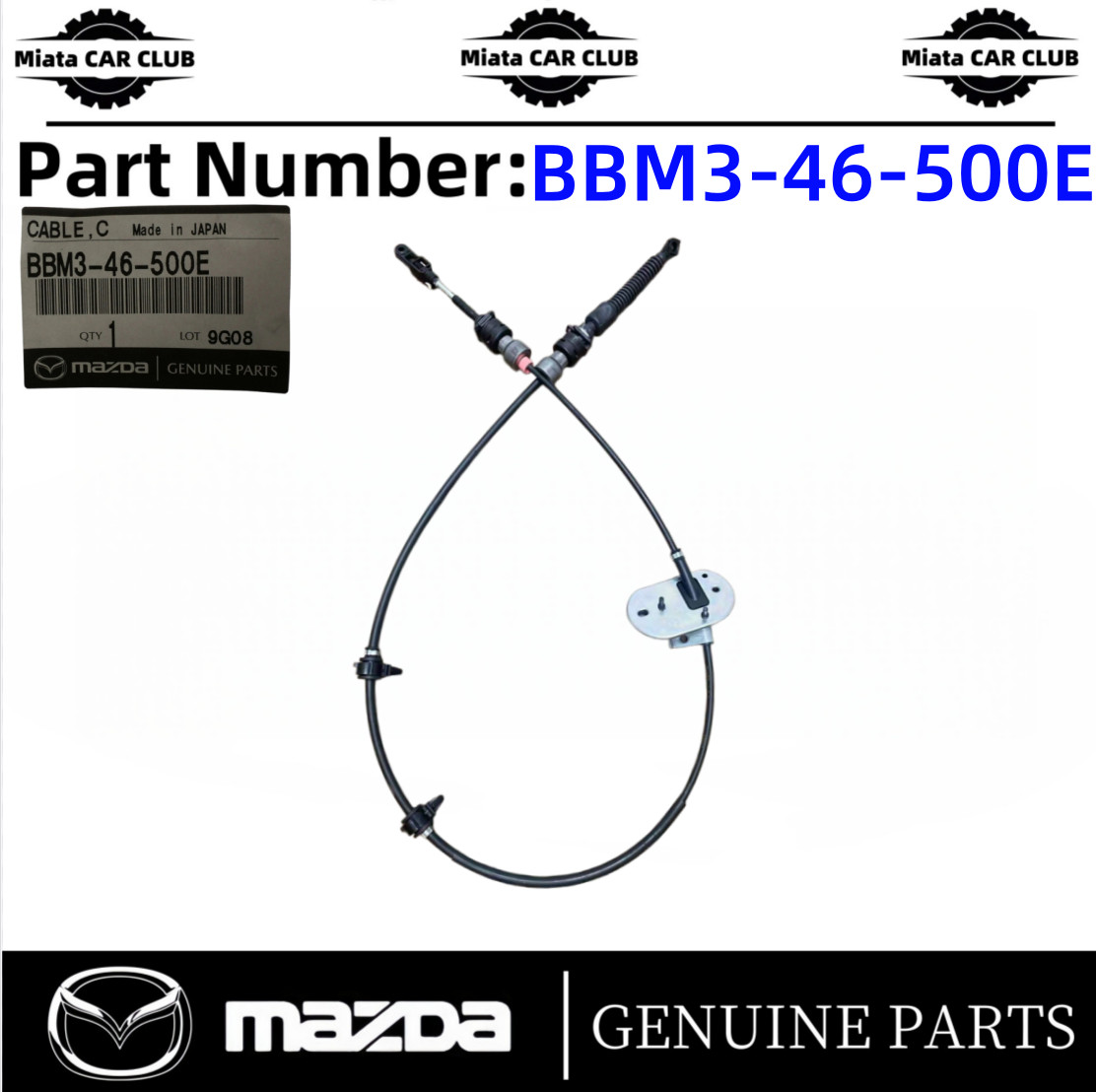 OEM Mazda 2010-2013 Mazda3 Automatic Transmission Shifter Cable BBM3-46-500E