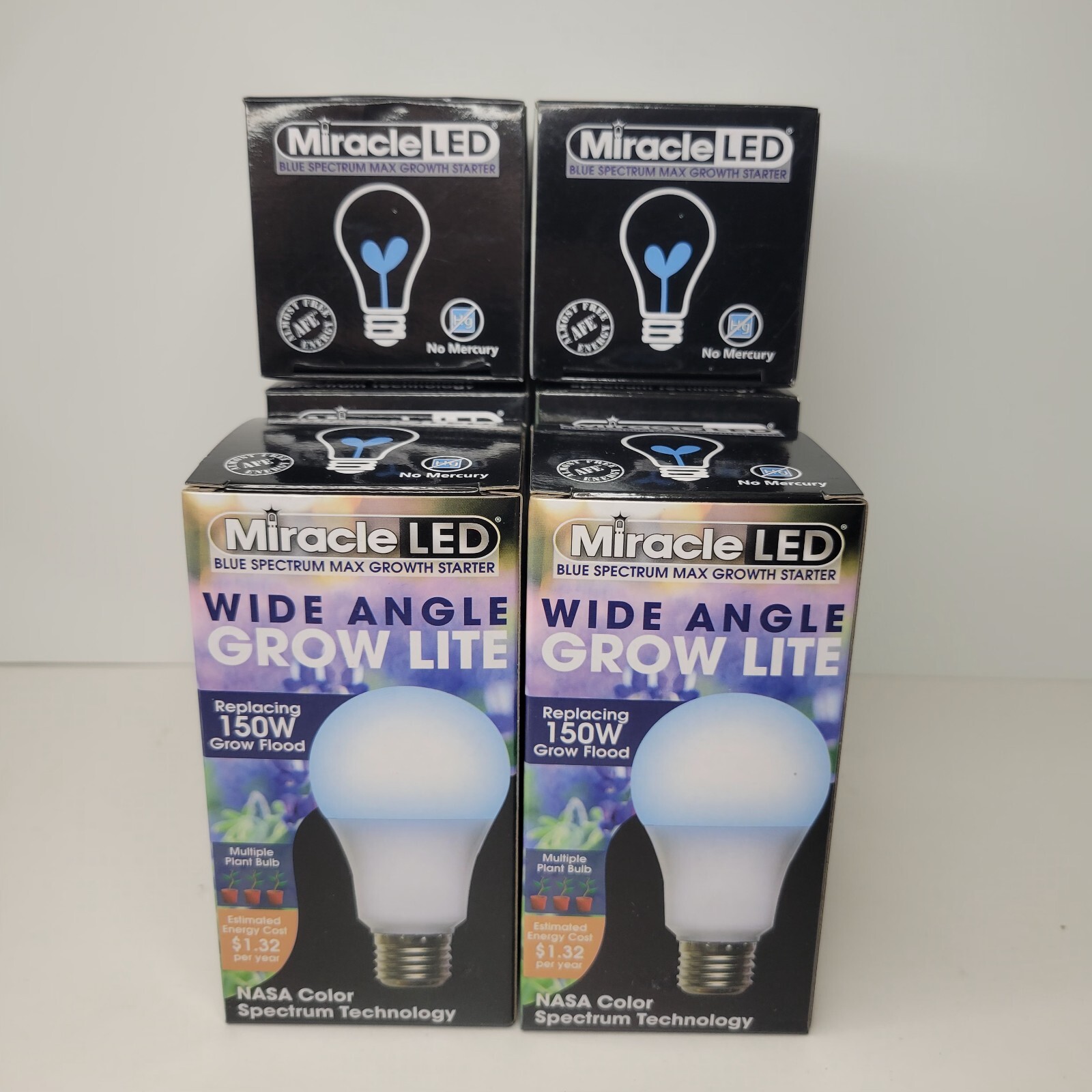 Miracleled 604597 Grow Light, Multiplant Blue 150w (Pack Of 8 Bulbs)