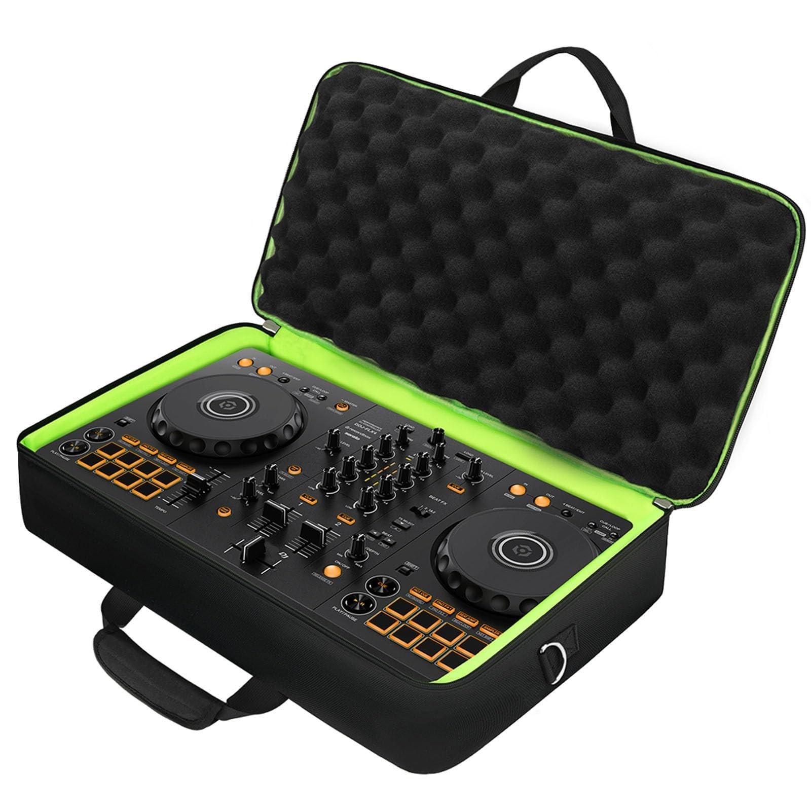 Padded DJ Controller Case for DDJ FLX4, DDJ 400, REV1 - Adjustable Shoulder Stra