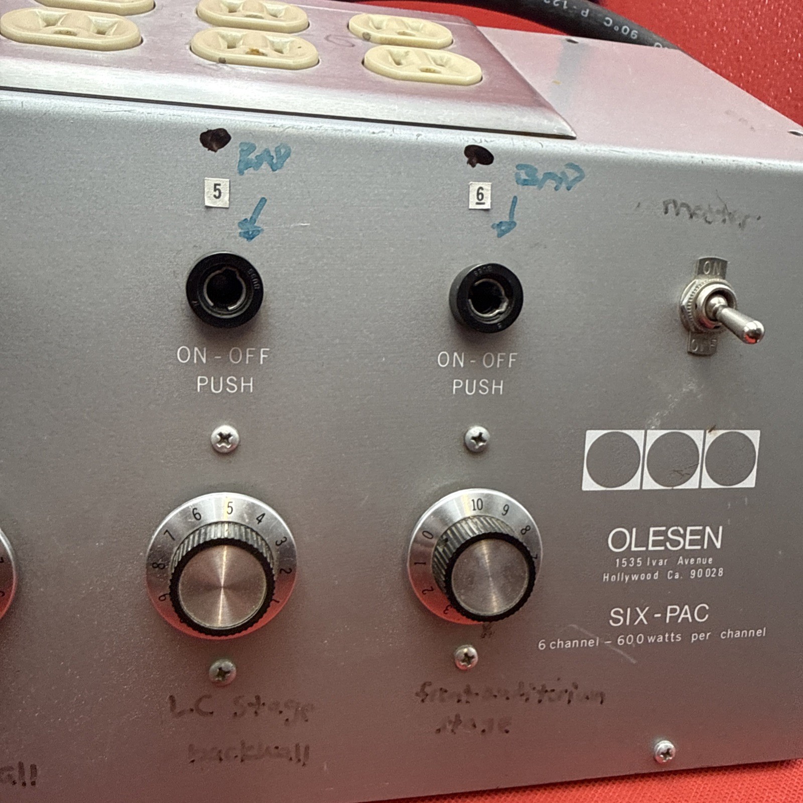 Olesen Six-pac Stage Lightning Controller 6 Channel -600w For Parts Only