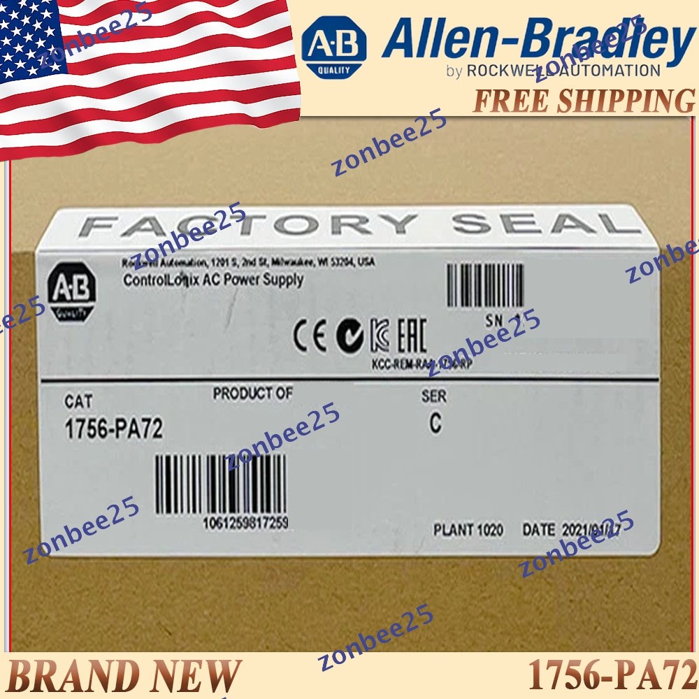 Sealed AB 1756-PA72 SER C ControlLogix AC Power Supply New In Stock