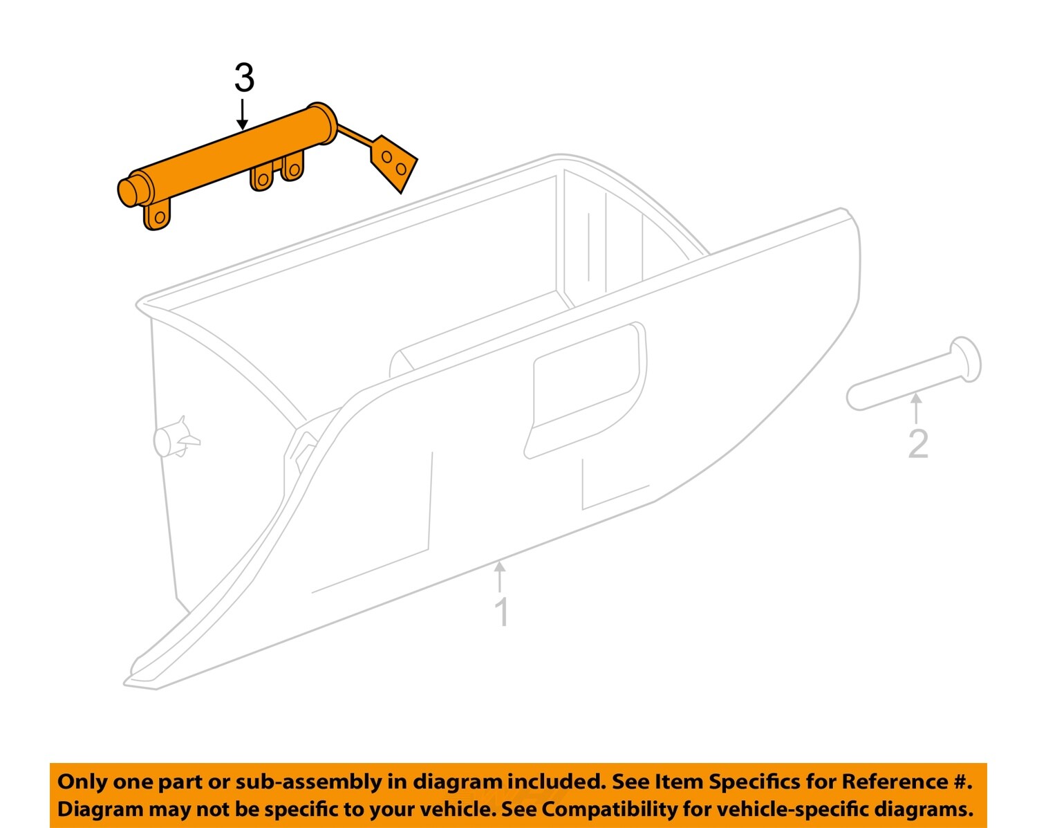 GM OEM Glove Compartment Box-Damper Shock Strut 23238786