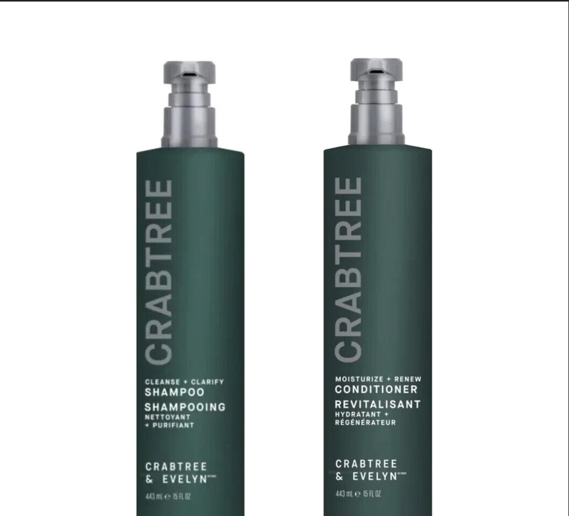 Crabtree & Evelyn Moisturize Renew (1)Shampoo & (1) Conditioner