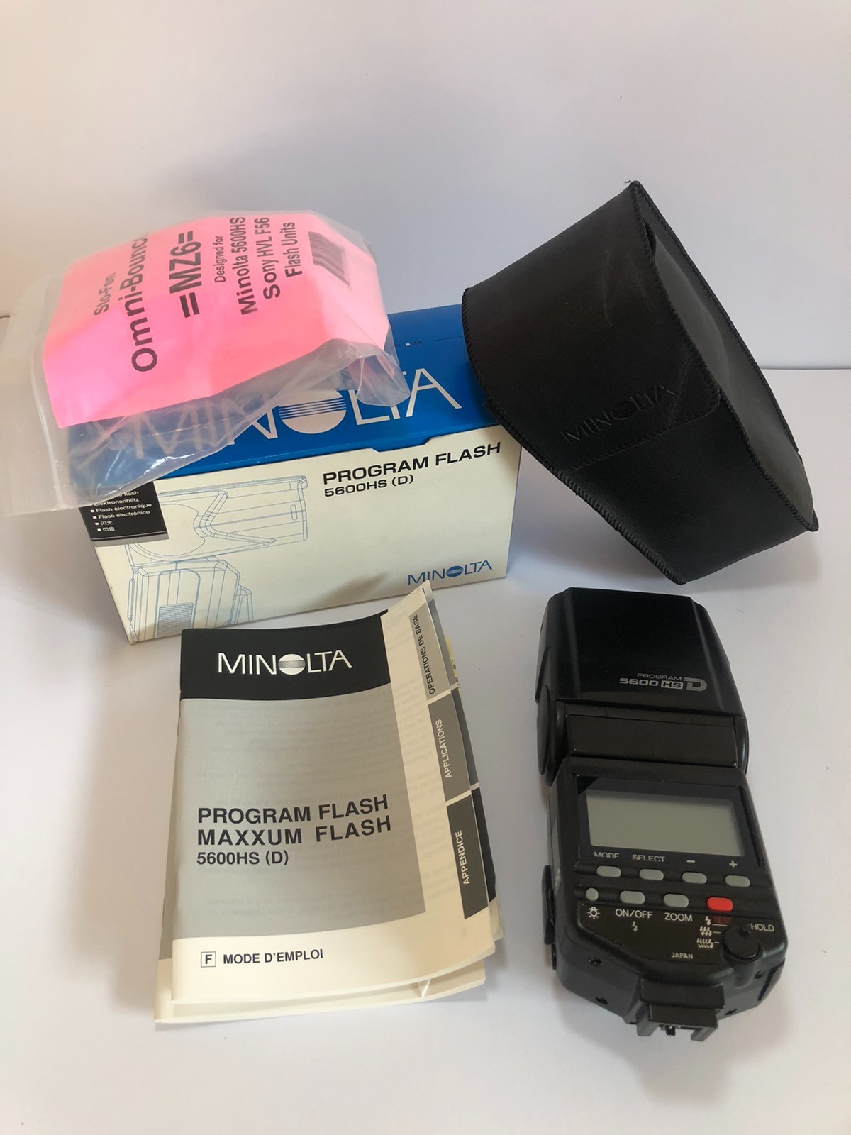 Minolta Program Flash 5600HS(D) Excellent Tested CIB + Sto-Fen