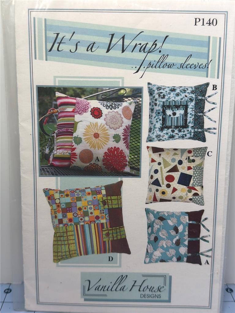 VANILLA HOUSE DESIGNS Sewing Pattern - IT'S A WRAP - PILLOW SLEEVES - #P140