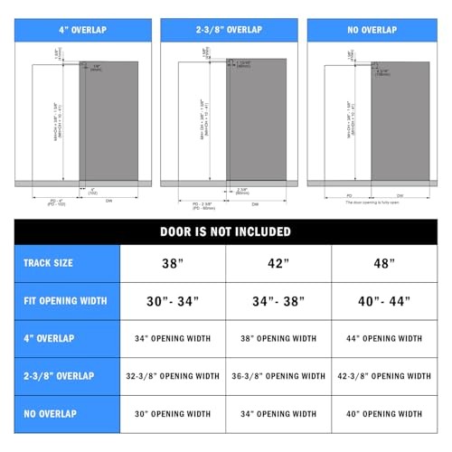 Nuk3y Concealed Sliding Barn Door Hardware with Soft Close () 48" Track