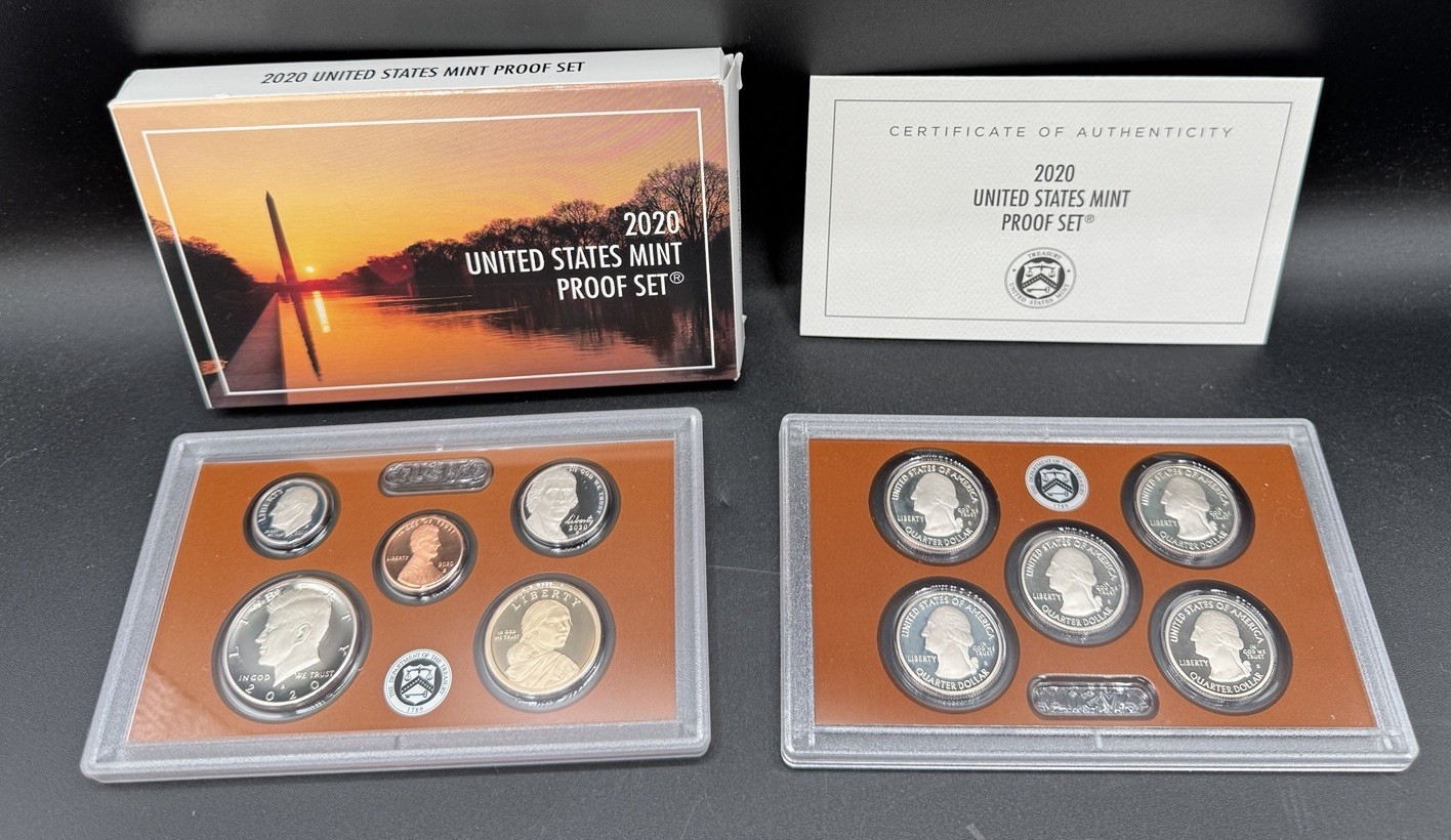 2020-S US Mint Proof Set OGP COA & Box 10 Coins NO W Nickel