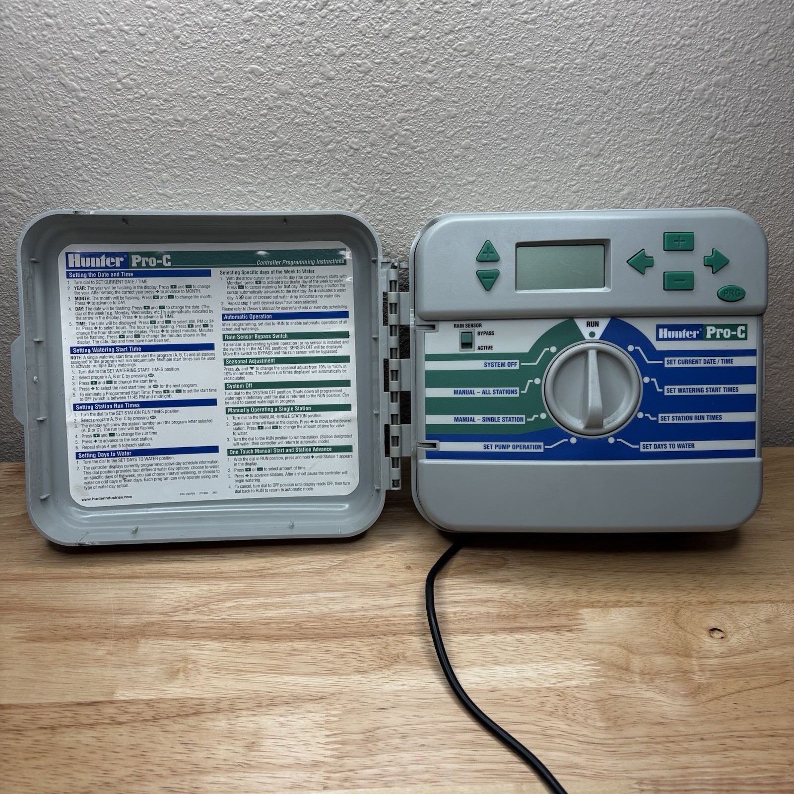 Hunter Pro-C PC-300i 3 Zone Indoor Irrigation Sprinkler Controller TESTED