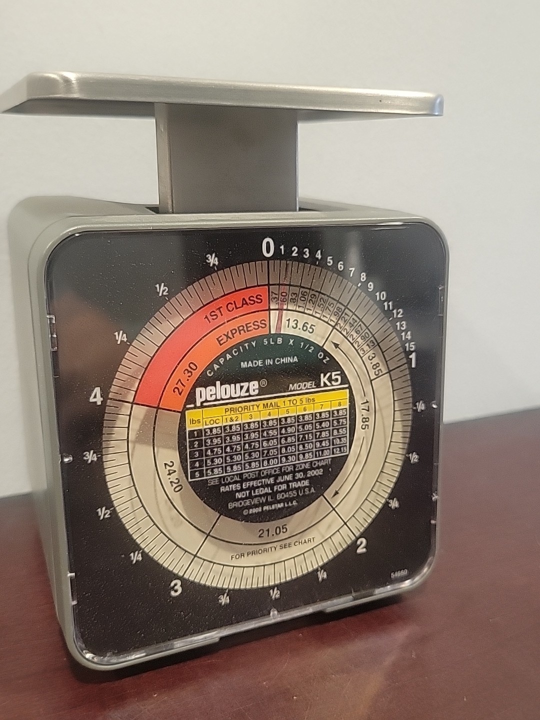 Pelouze Model K5 Utility Postal Scale Tabletop Vintage EUC