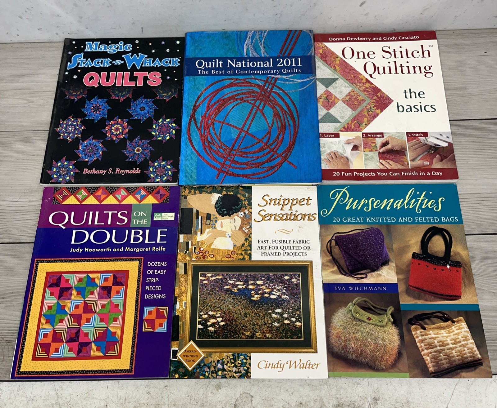Lot Of 6 , Quilting Techniques,Framed Projects , Felted Bags And More …..