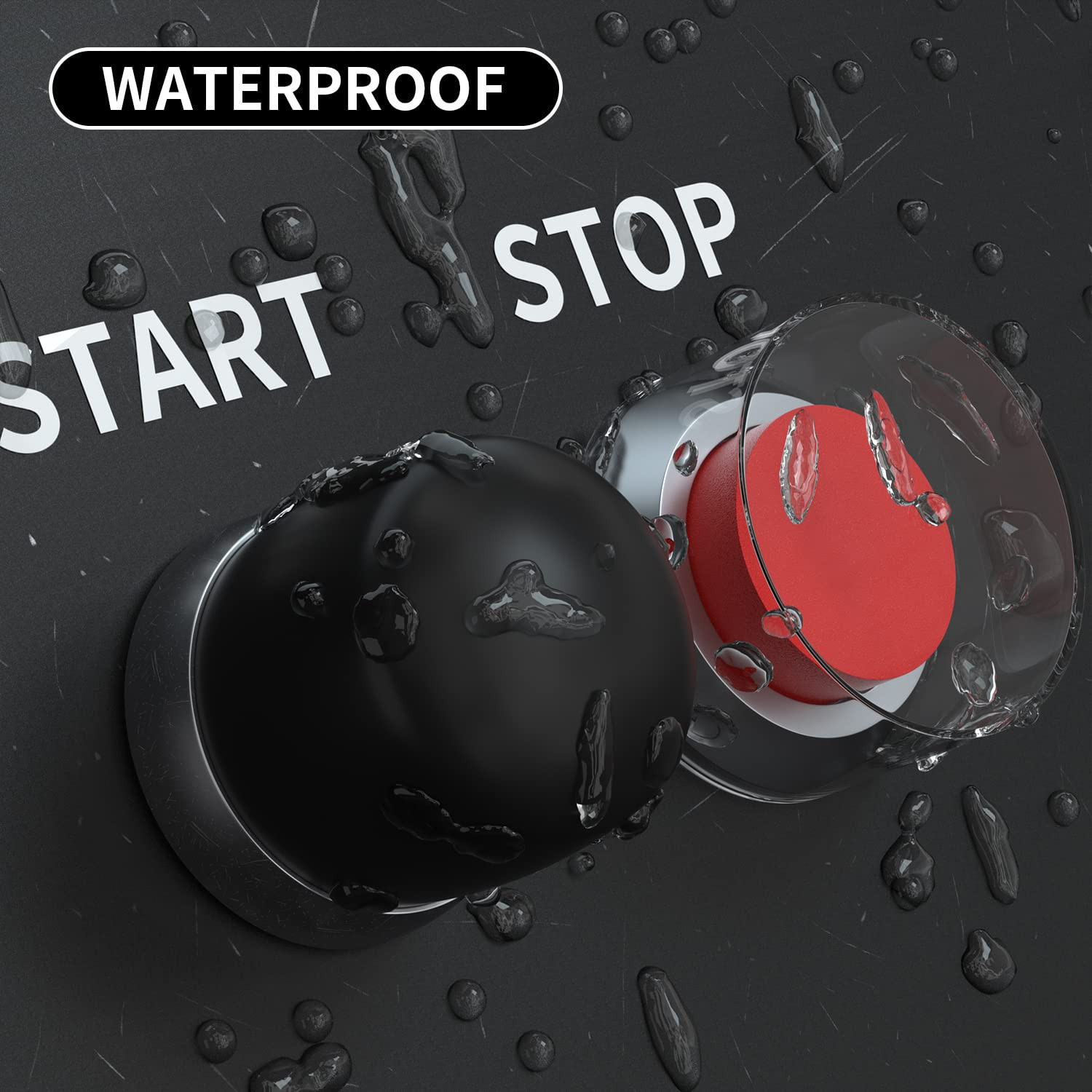 Push Button Starter Switch 12V / 24V Waterproof Push Start Button 50A Heavy D...
