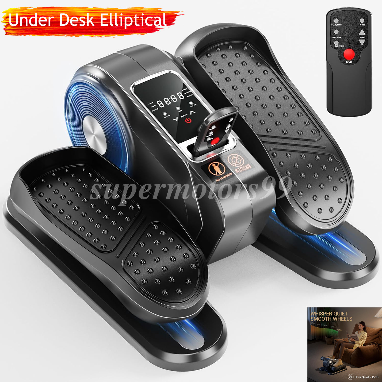 Ellipse Leg Exerciser Electric While Sitting for Seniors Seated Pedal Exerciser