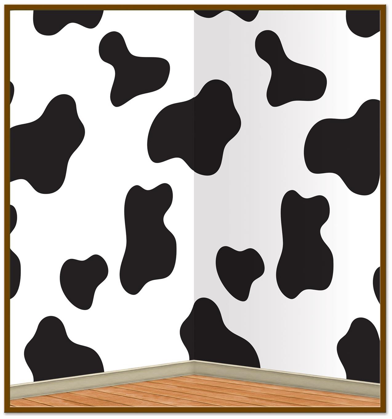 Cow Print Backdrop of Size 4' x 30' for Halloween - Beistle