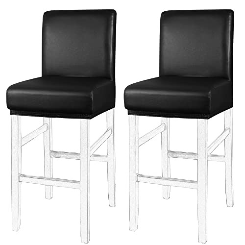 Waterproof Bar Stool Covers, Faux Leather Pub Counter Height Side Chair