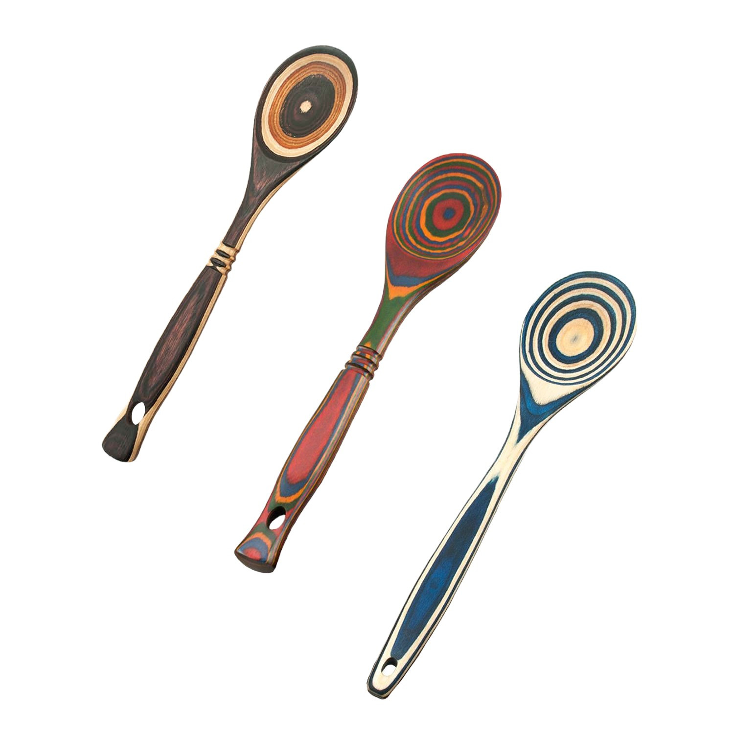 Pakkawood Wooden Cooking Spoon, Colorful and Durable 12 Inch Spoon