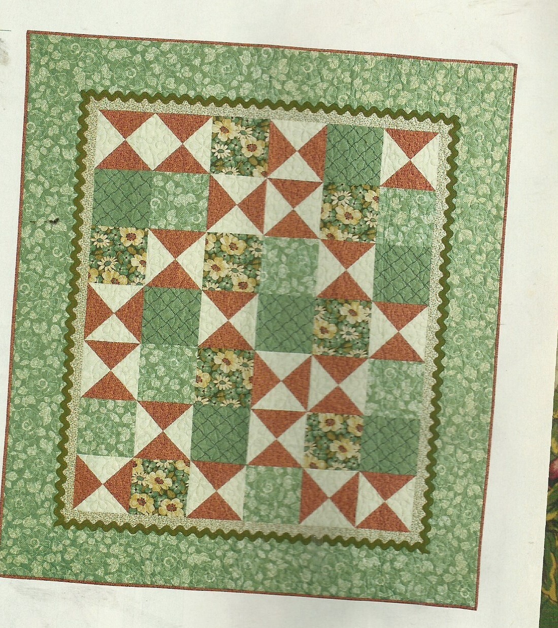 C0013 ACCENT ON RICKRACK QUILT PATTERN/INSTRUCTIONS
