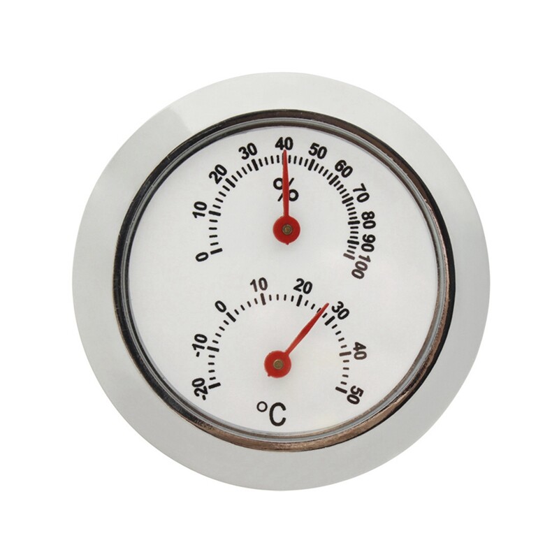 Circle Hygrometer - Hygrometer Silver Wet and Dry Thermometer Guitars - 9817-