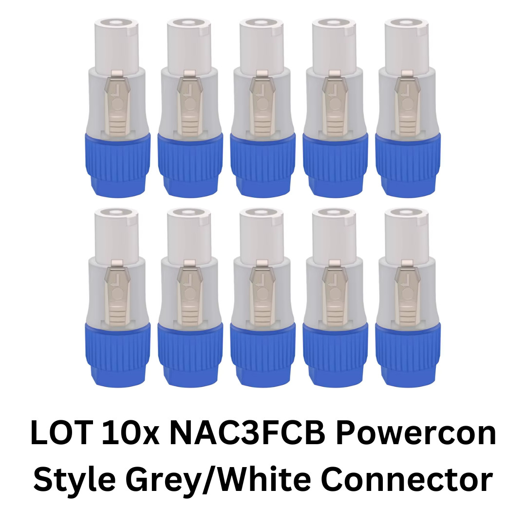 10 Pack Bundle NAC3FCB Neutrik Style PowerCON Cable Connector Replacement