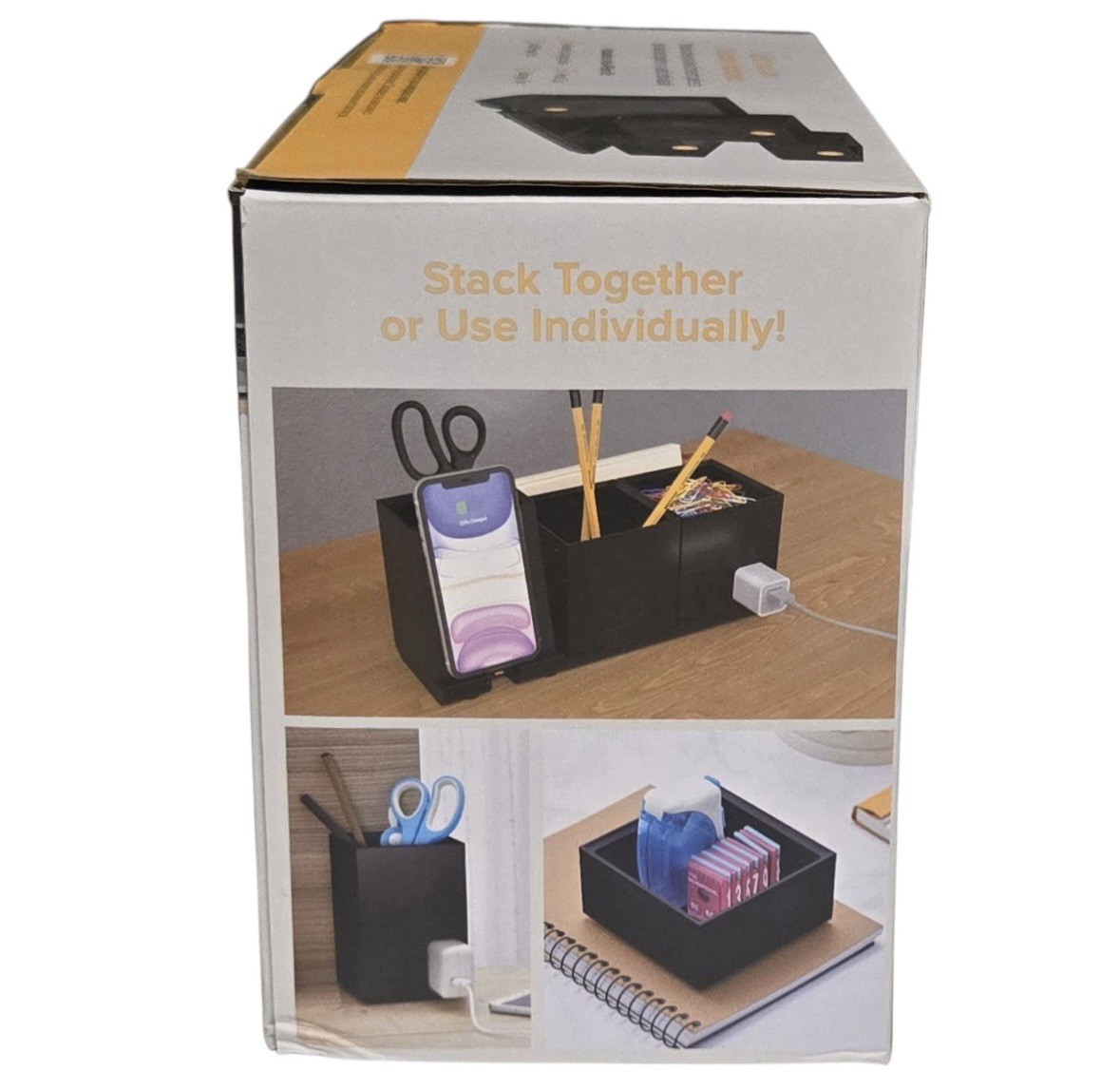 Bostitch Konnect 4 Piece Wireless Charging Desk Organizer Accessory Kit