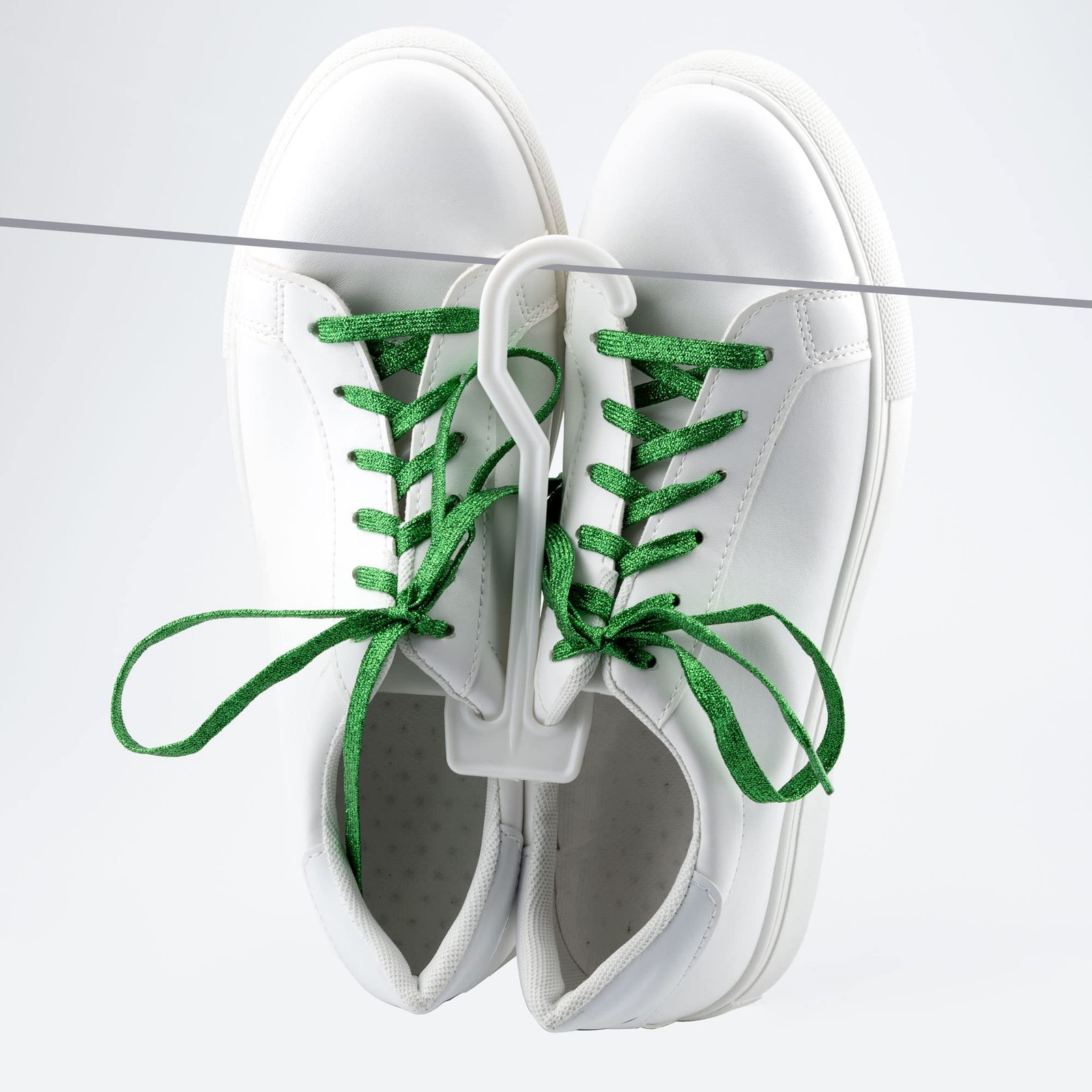 20 Pack White Plastic Shoe Drying Shelf Hangers, Lightweight, Durable, Sturdy...