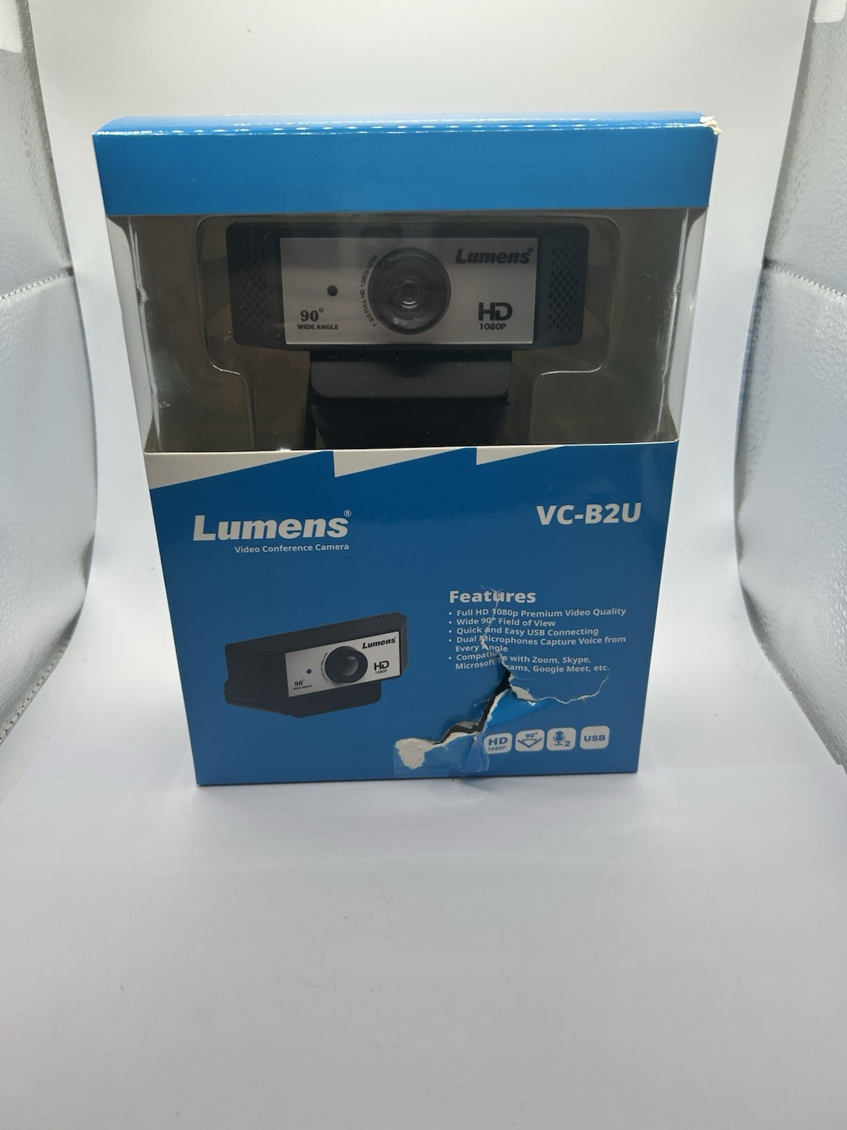 Lumens VC-B2U HD USB Camera for Video – Audio Conferencing & Streaming