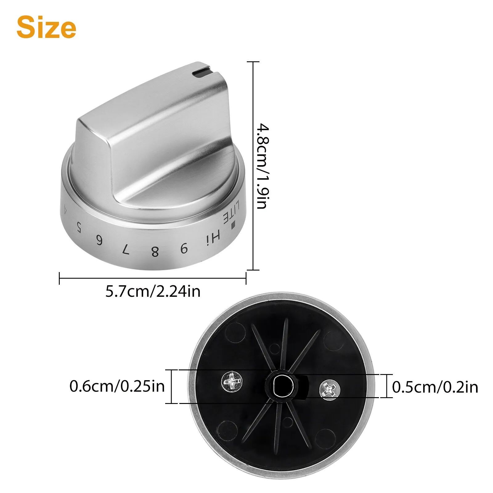 Easy Installation 5PCS Control Knob for GE Gas Range Stove Replacement Part