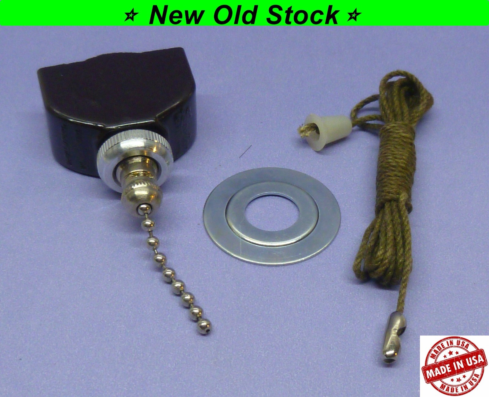 NEW Vintage MCGILL LEVOLIER Single Circuit ON/OFF Pull Chain Switch USA