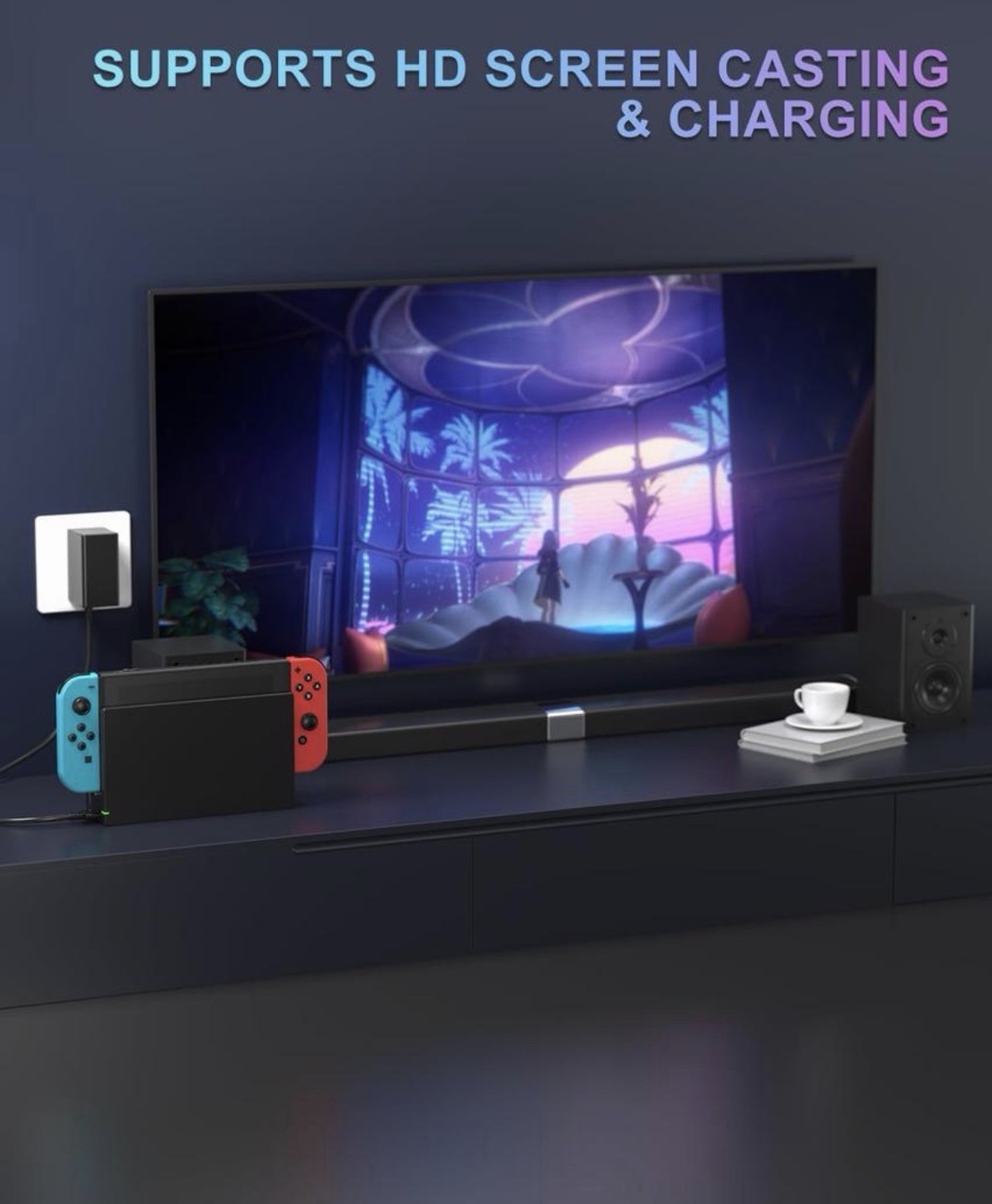 Dock Station for Switch/Switch OLED, Replacement 3-in-1 TV Dock Set with Origina