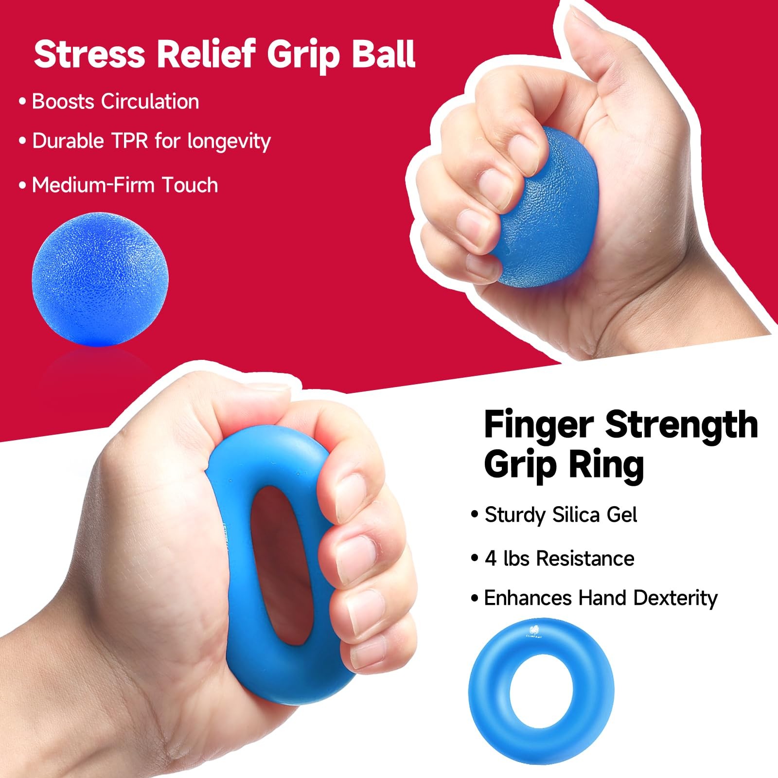 Adjustable Grip Strengthener Kit - 5 Pack Forearm Hand Resistance Tools
