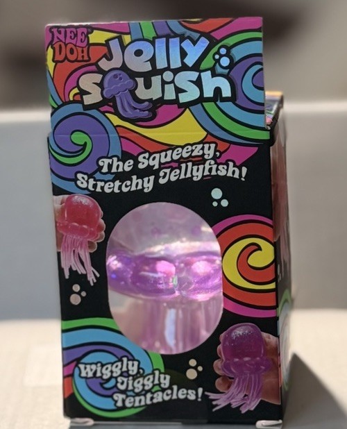 PURPLE  NeeDoh Jelly Squish 100% AUTHENTIC Nee Doh Sparkle Jellyfish Squishy USA