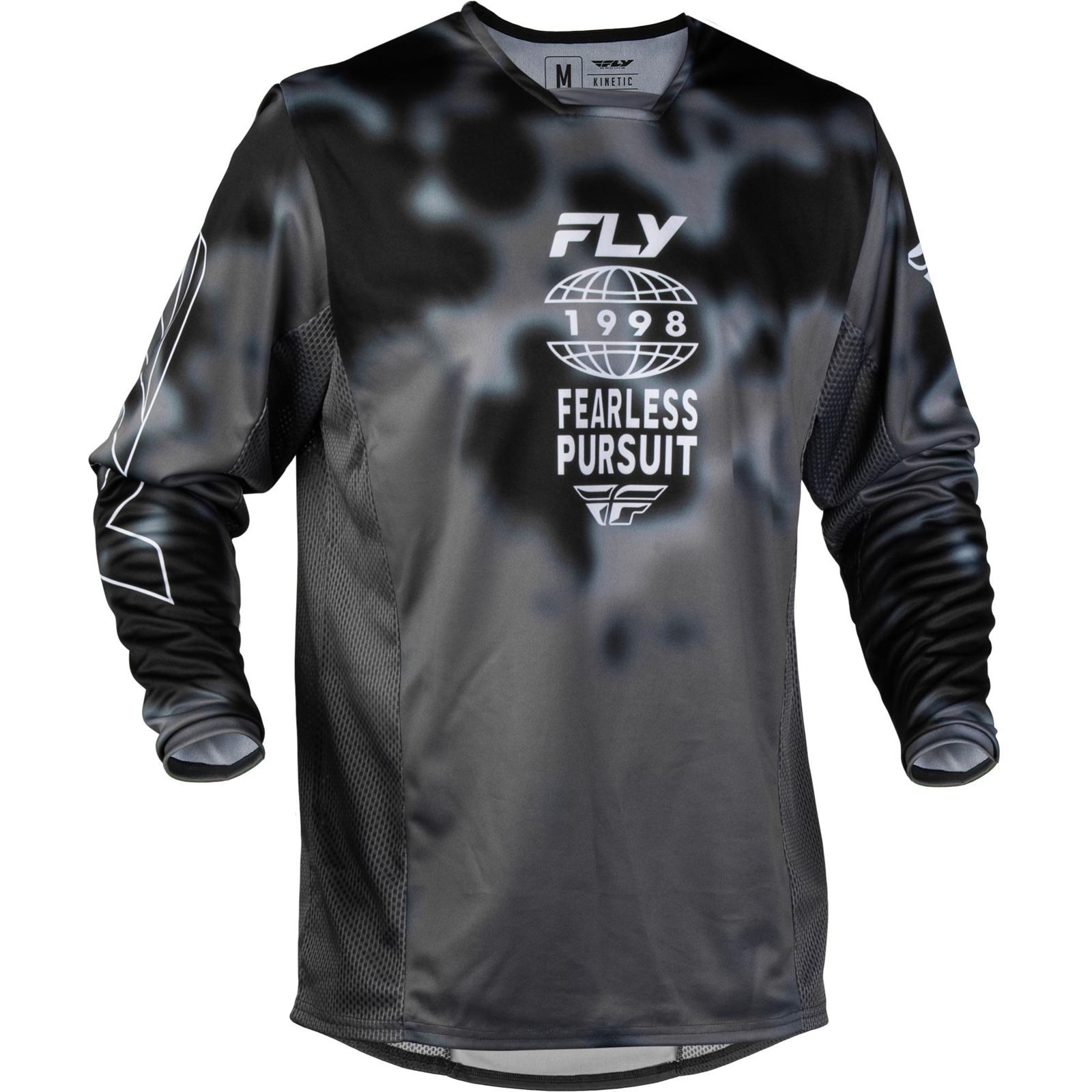 FLY Racing KINETIC BLUR JERSEY BLACK/GREY LG 380-420L