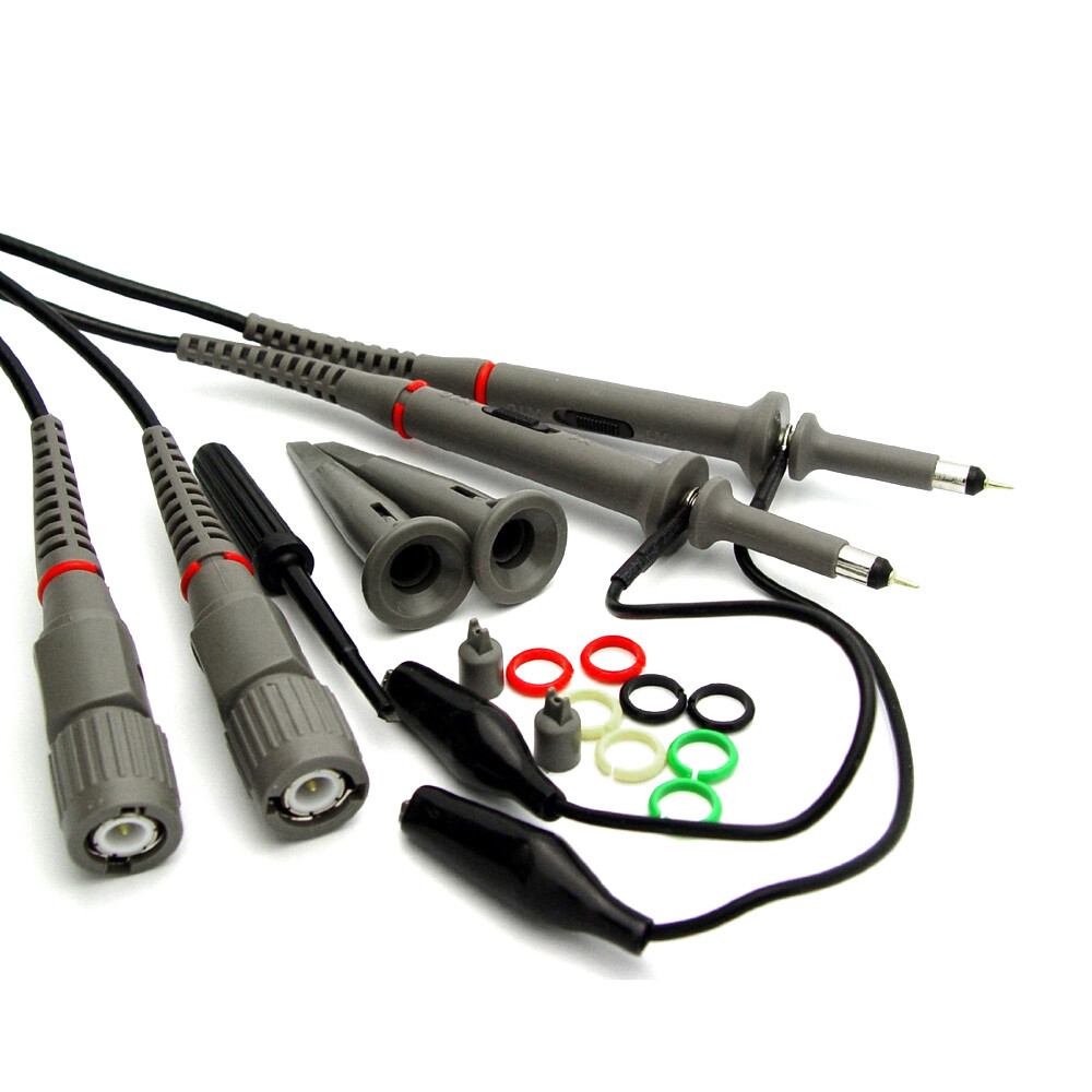 Hantek PP-200 2PCS X1/X10 200MHz Oscilloscope Clip Probes w/ Accessory Kit Pack
