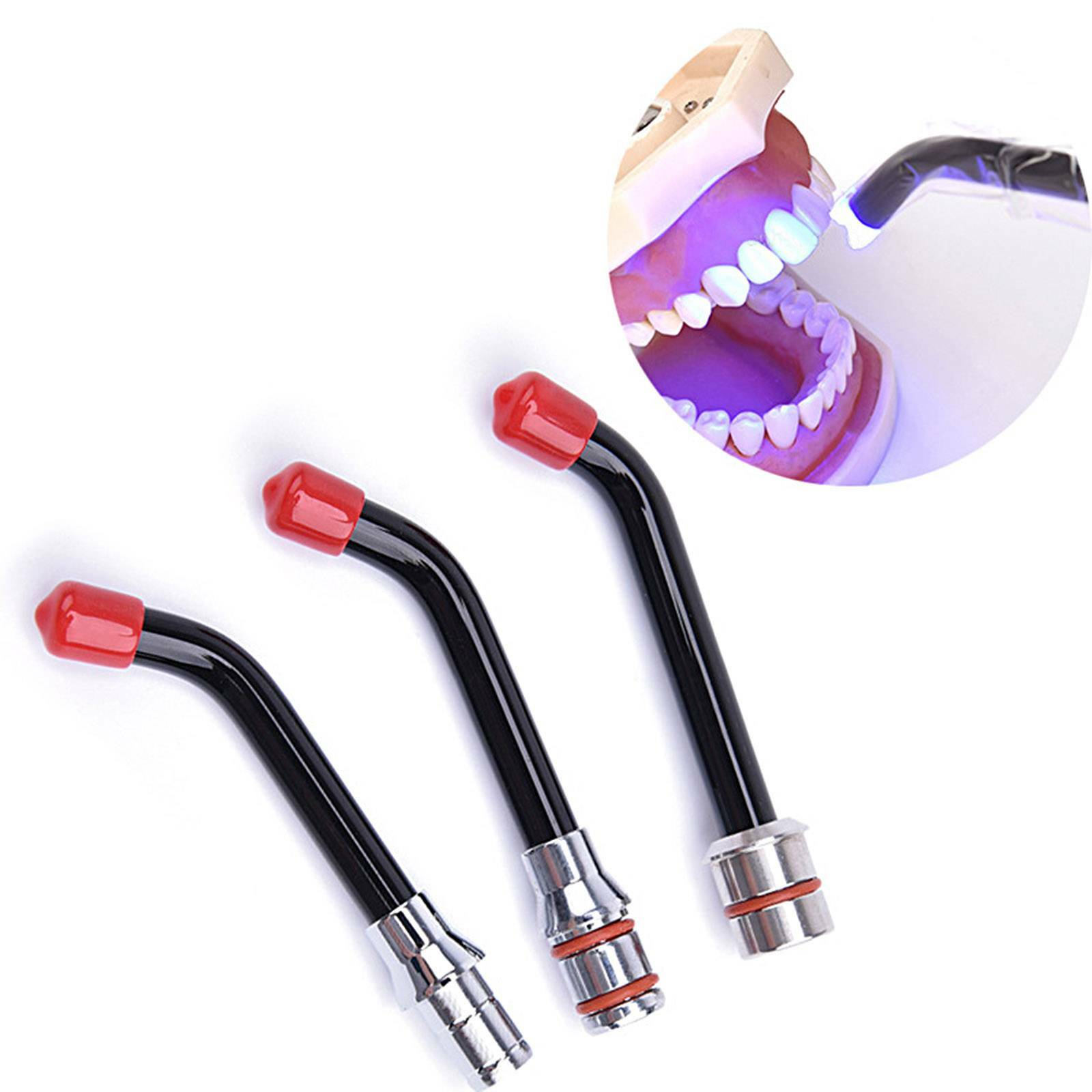 Universal Dental Optical Fiber Guide Rod Tips For LED Lamp Curing Light 3 Models