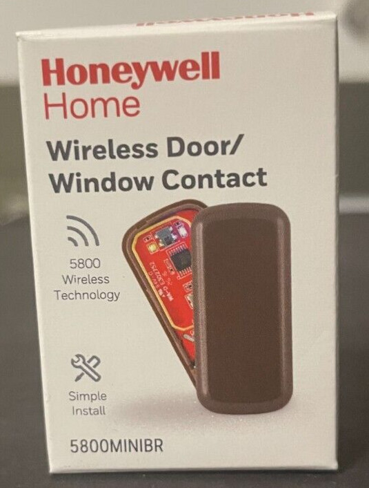 Brand New Honeywell 5800MINIBR Brown Wireless Slim Contact, Battery Mag 5800mini