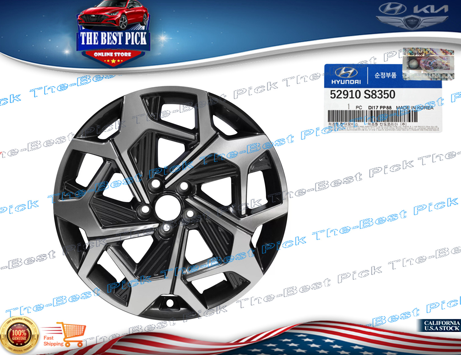 ⭐GENUINE⭐ Wheel Rim For 2021-2022 Hyundai Palisade  20" ⭐ OEM ⭐  52910S8350