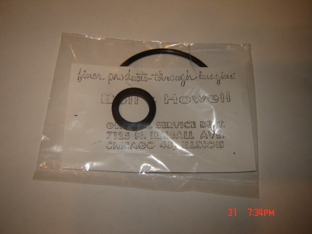 8mm BELL & HOWELL 1734b FILMOSONIC Projector, FILM FEED ROLLER TIRE & MOTOR BELT