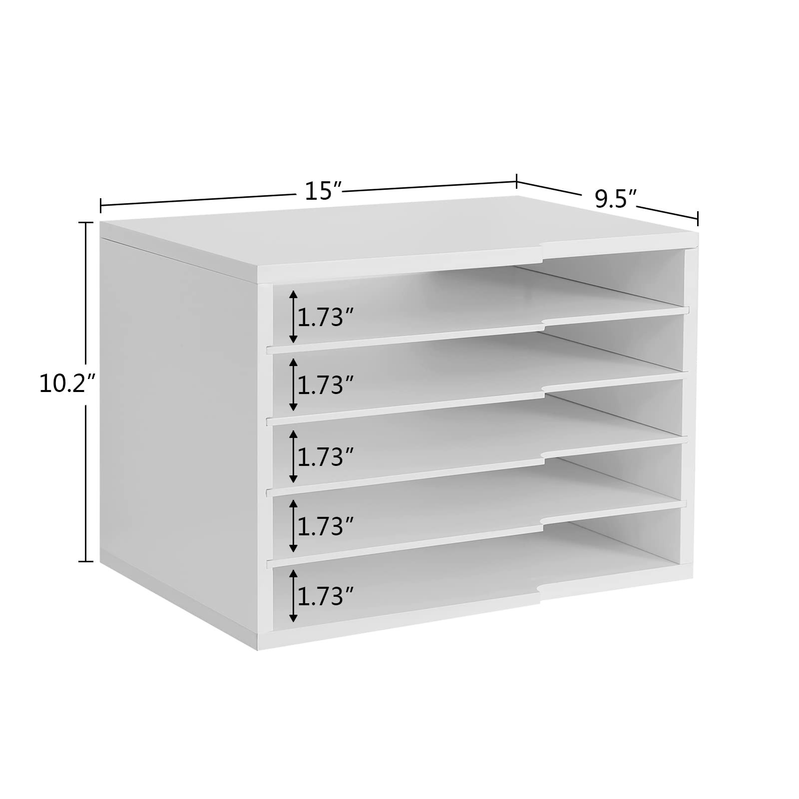 LAPTAIN Desktop File Sorter with 4 Adjustable Shelves for Home and Office, Pa...