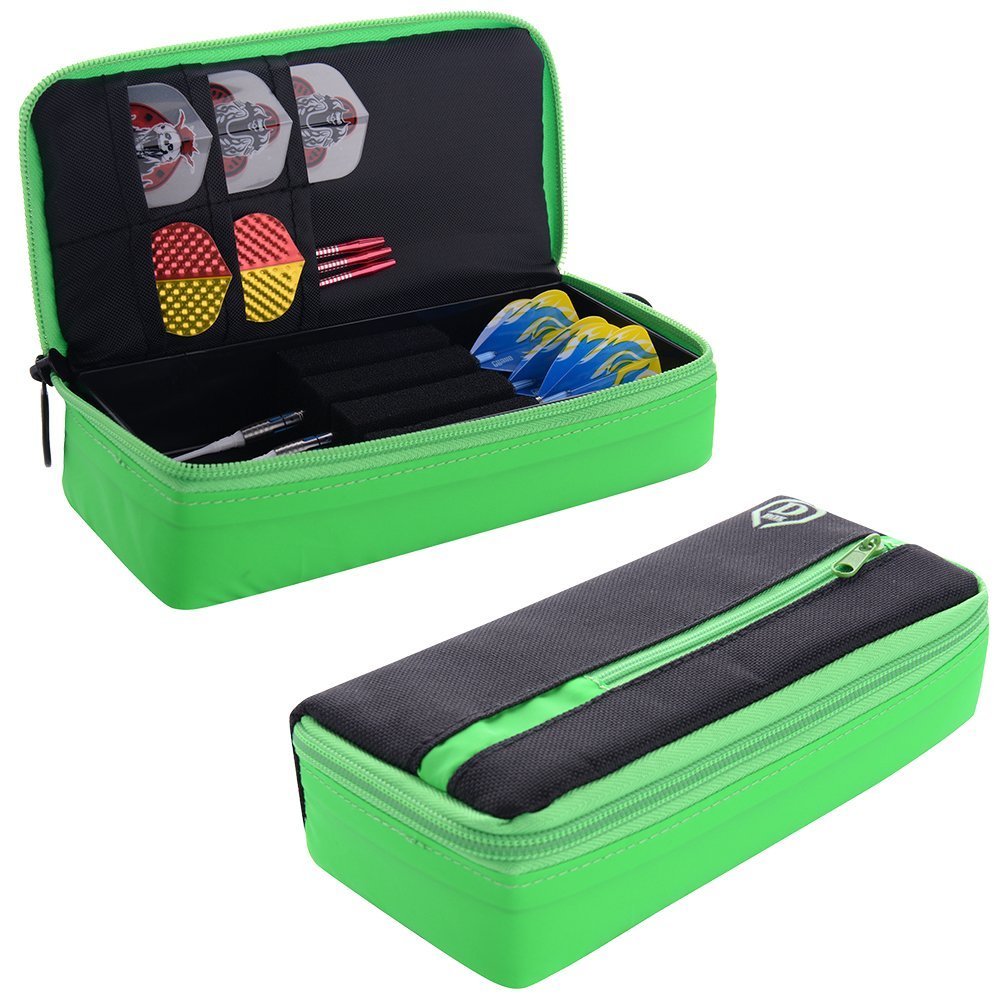 ONE80 MINI D DART CASE BLACK & GREEN..HOLDS DARTS LOADED
