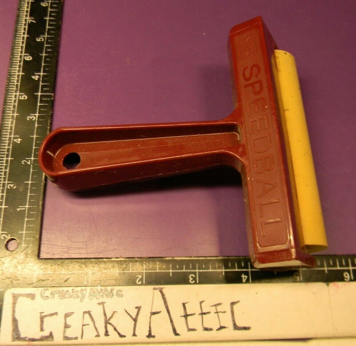 SPEEDBALL ROLLER SOFT SOLID 4 INCH BRAYER TEXTURE EMBOSS CREAKYATTIC