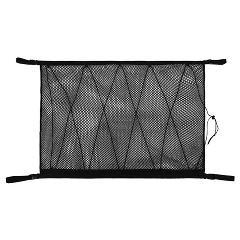 SUV Ceiling Cargo Net Pocket Car Roof Long Trip Storage Bag Tent Putting Access
