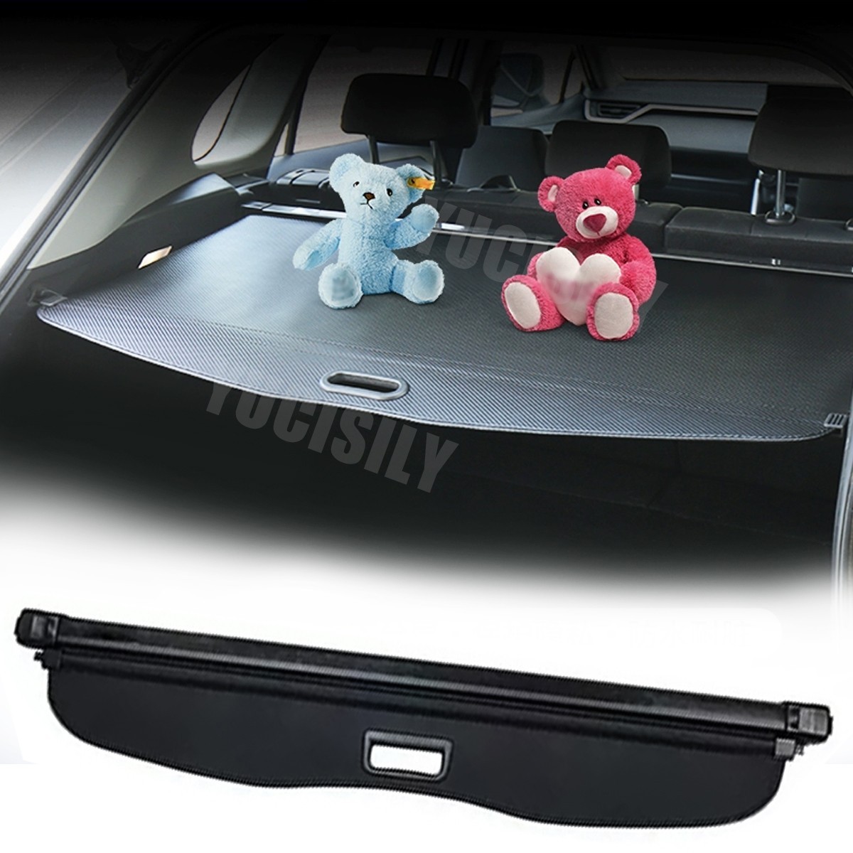 Rear Retractable Trunk Cargo Cover Shade Shield for  Highlander Kluger 2020-2025