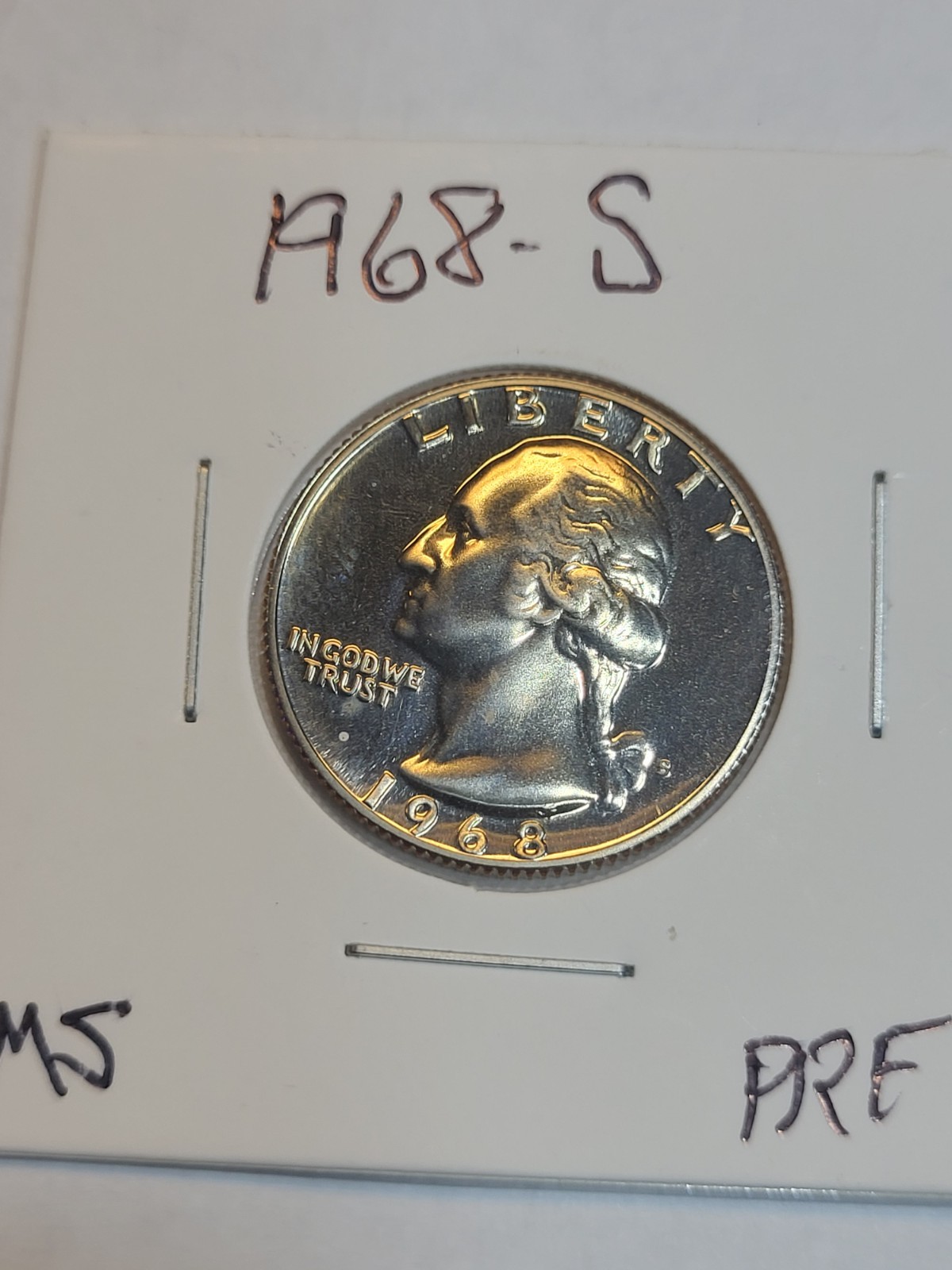 1968-S Proof Washington Quarter Brilliant Uncirculated MS Clad 25C