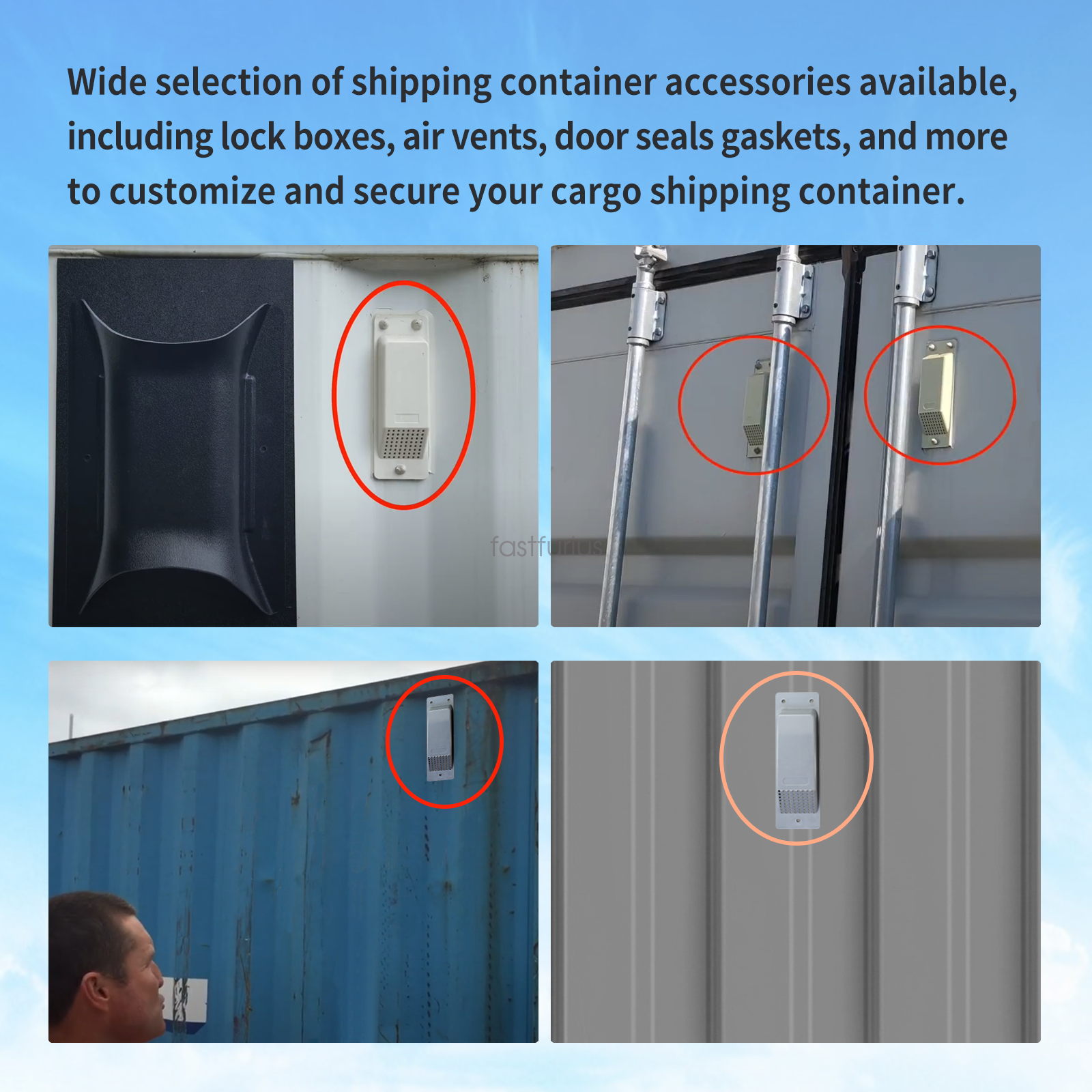8 pack Shipping Container Air Vent, Cross Flow Ventilation