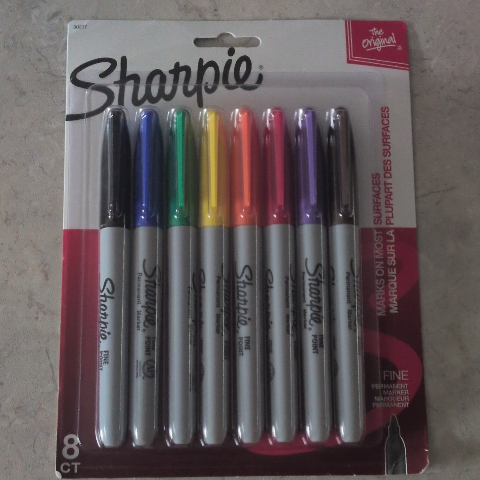 Sharpie Permanent Markers Fine Point Assorted Colors 8 Pack Model 30217PP