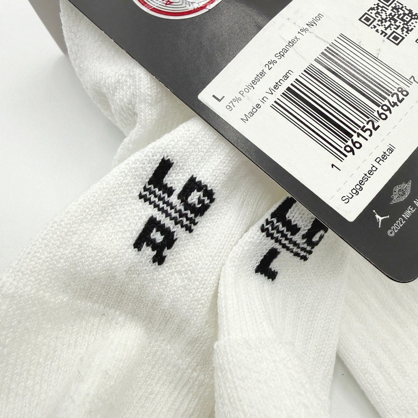 Jordan Everyday No Show Socks 3 Pairs Mens 8-12 White Black Dri-Fit DX9656-100