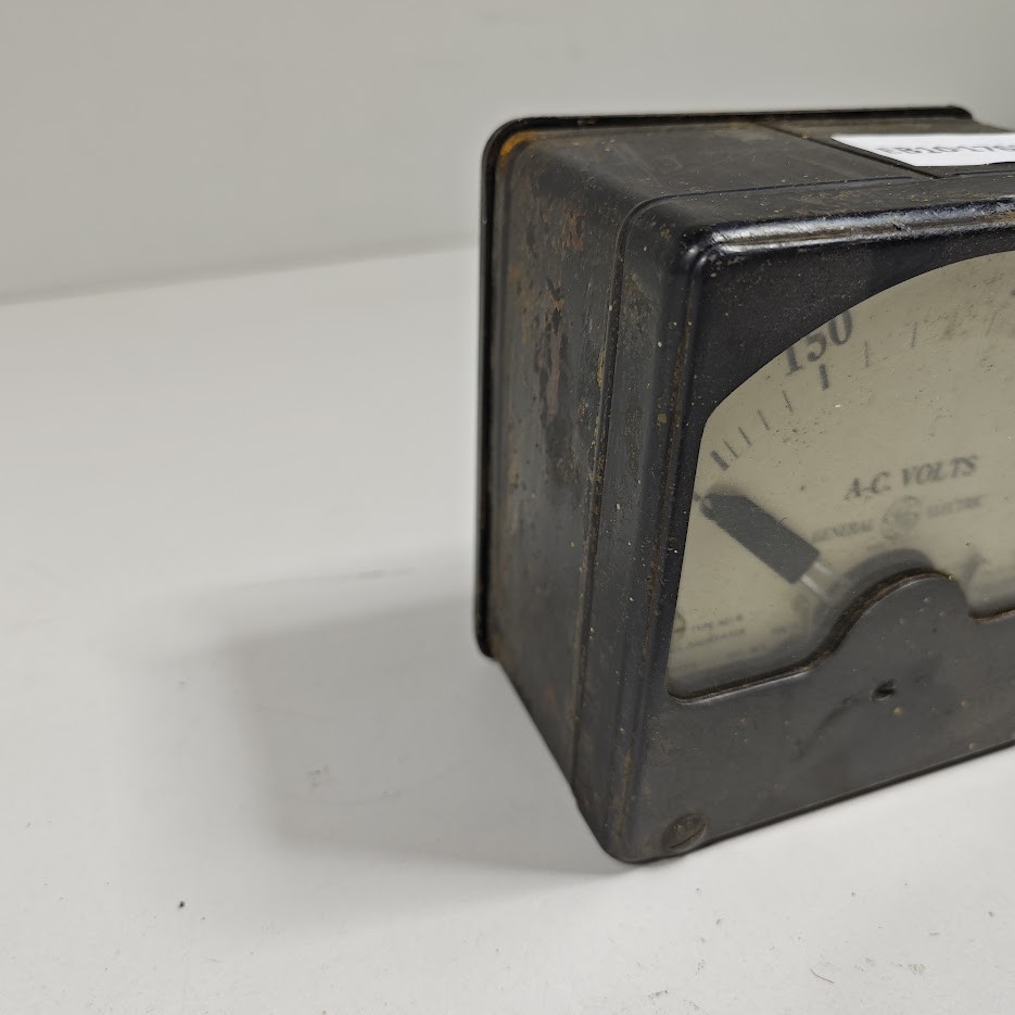 General Electric A-C Volts Meter - Untested, For Parts, Vintage