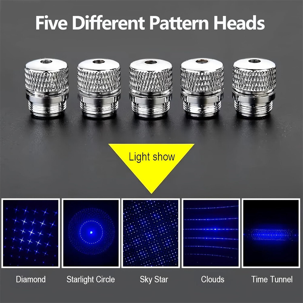 Aluminum Blue Laser Pointer Adjustable Visible Beam Dot Light 450nm Laser Light