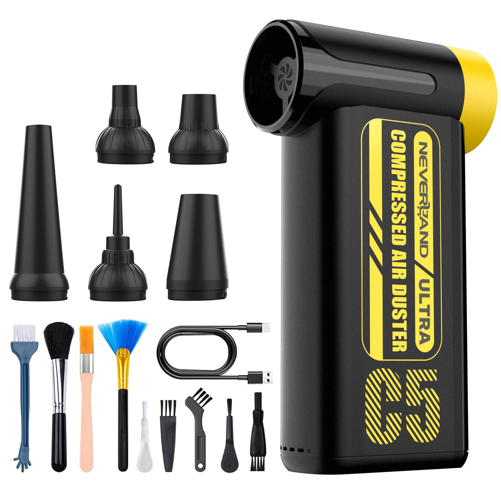 Electric Compressed Air Duster Cleaner 300000RPM 8 Speed Cordless Rechargeable