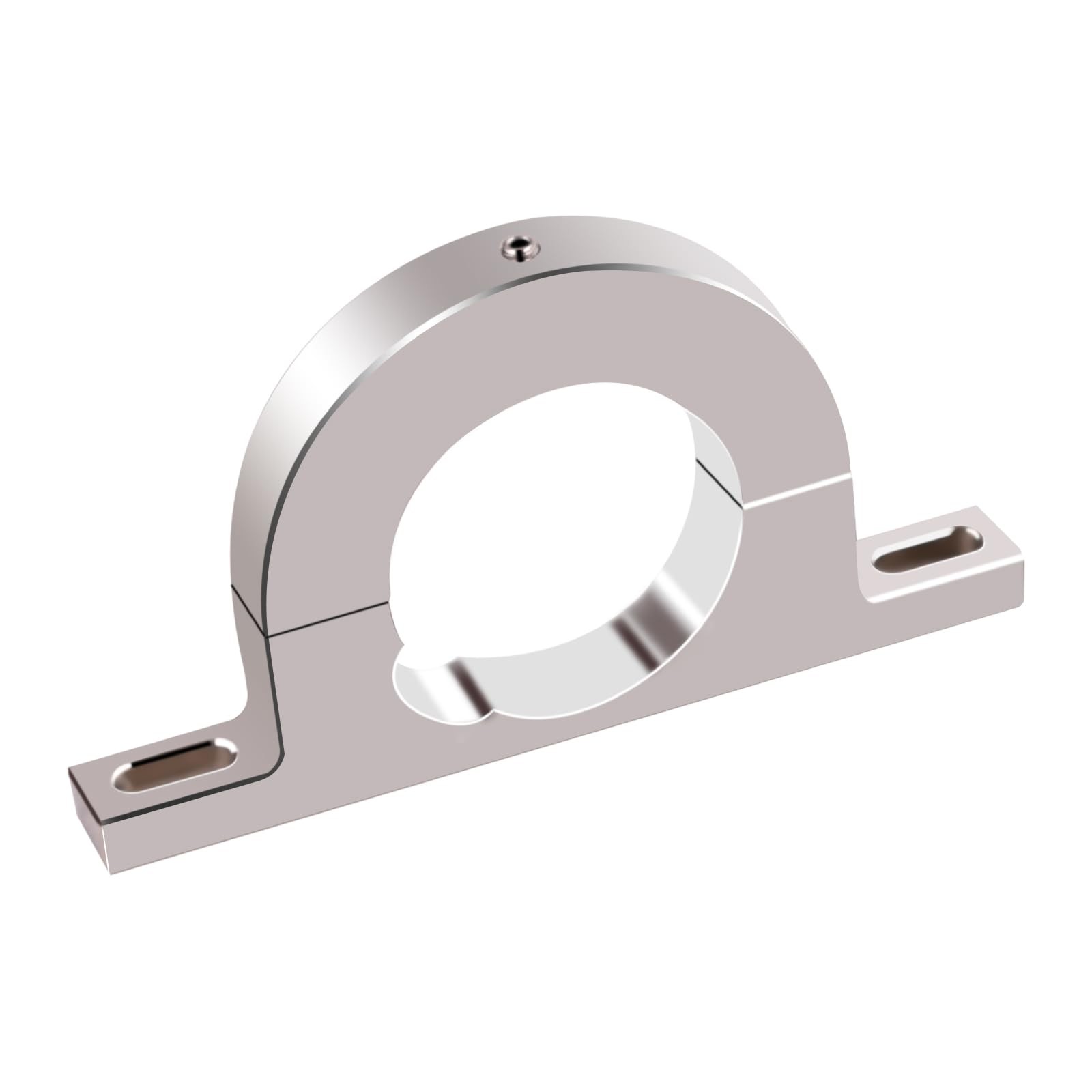 Universal Polished Brushed Silver Aluminum Keyed Steering Column Mount 2" Hole