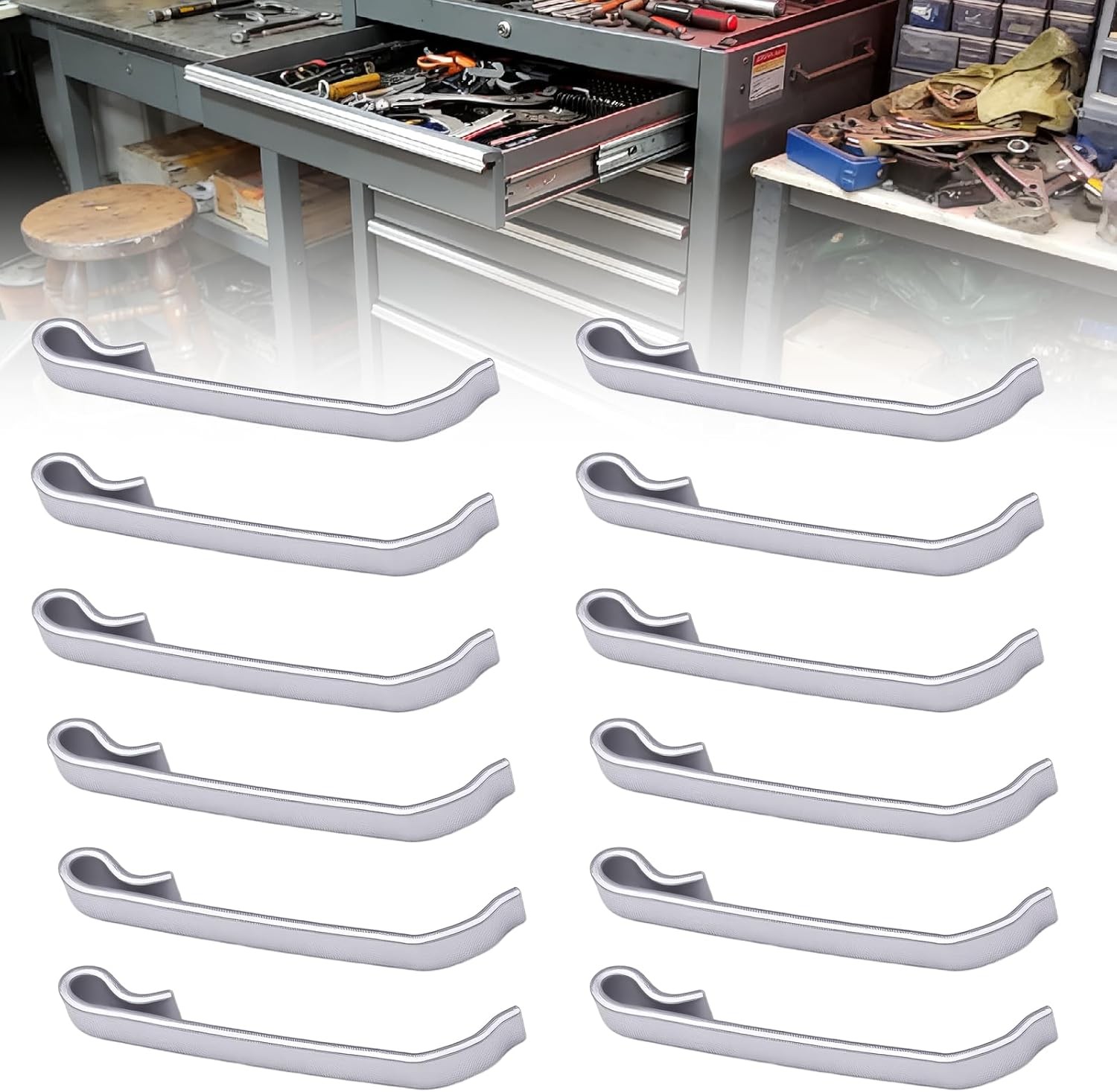 12 Pcs Tool Box Drawer Slide Retaining Keeper Clips for Mac Matco Proto Toolbox